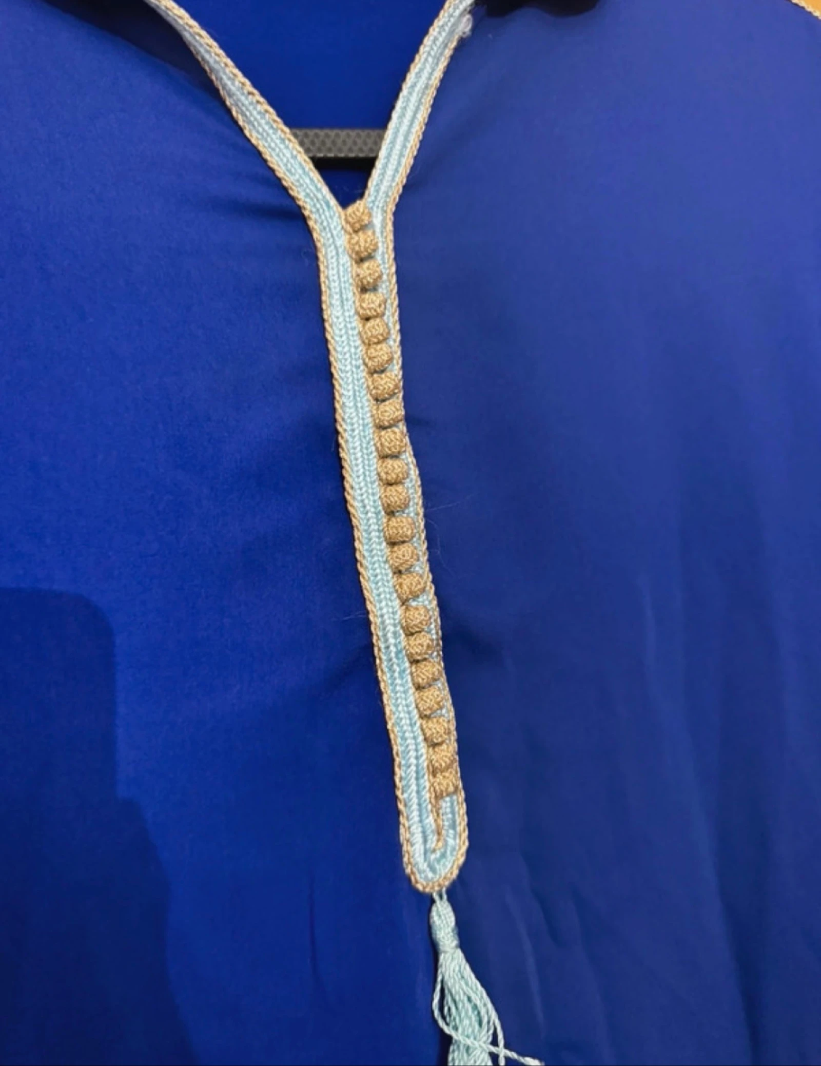 Two-Tone Electric Blue Caftan Size S M L – photo 3